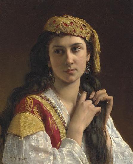 Charles-Amable Lenoir Jeune fille grecque Germany oil painting art